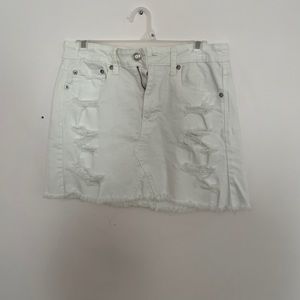 White Jean Skirt